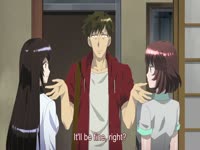 Teen boy with two hot anime girls